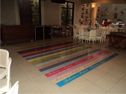 Pista de  dança impressa na lona medindo 4x4mt